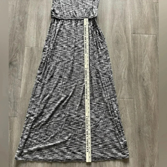 Love Fire Black White Maxi Women’s Dress Small Elastic Waist - Picture 8 of 10